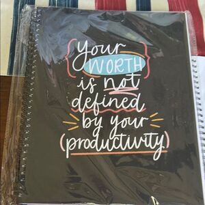 Elyse Breanne Inspirational Black Spiral Notebook new